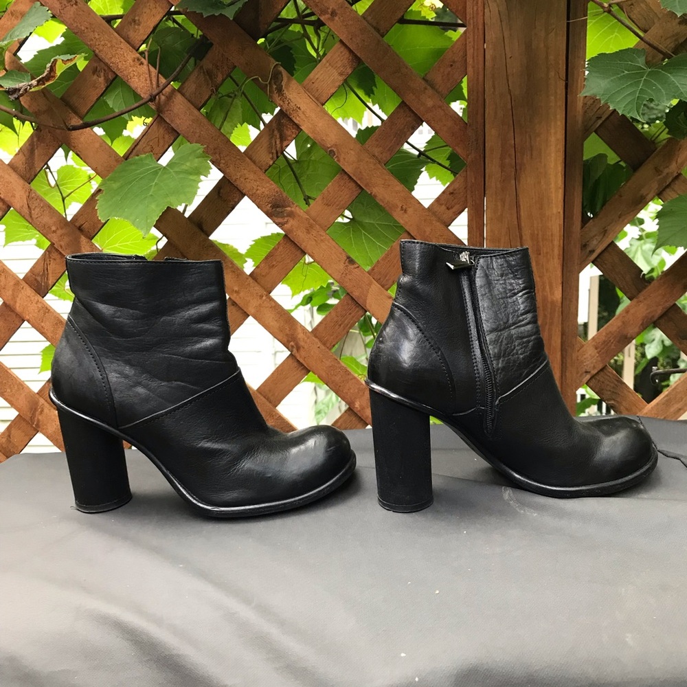 Italian leather ankle boots on a comfy 3.5” heel